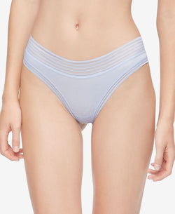 Calvin Klein Striped-waist Thong Underwear Qd3670 Prepster Blue thumbnail 1