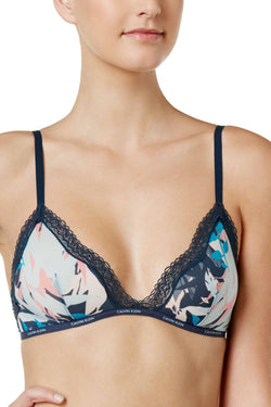 Calvin Klein Sublime-Printed Sheer Marquisette Lace-Trim Bralette thumbnail 2