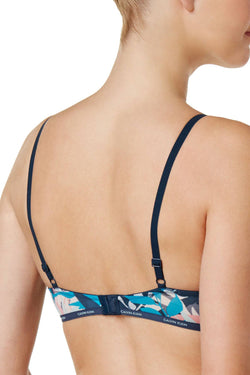 Calvin Klein Sublime-Printed Sheer Marquisette Lace-Trim Bralette thumbnail 4