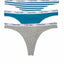 Calvin Klein Teal/Grey/Teal-Stripe Carousel Thong 3-Pack
