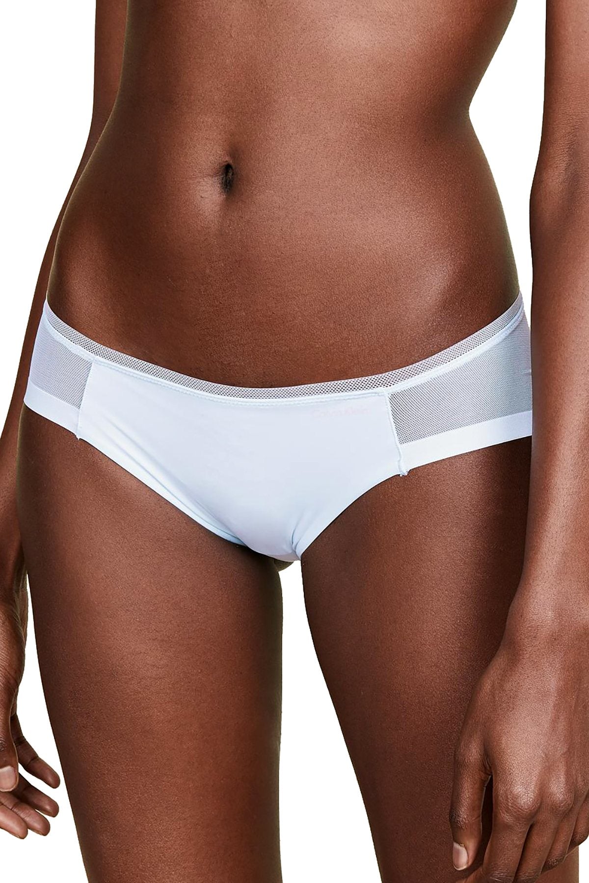 Calvin Klein Teardrop-Blue Sculpted Mesh-Panel Bikini Brief