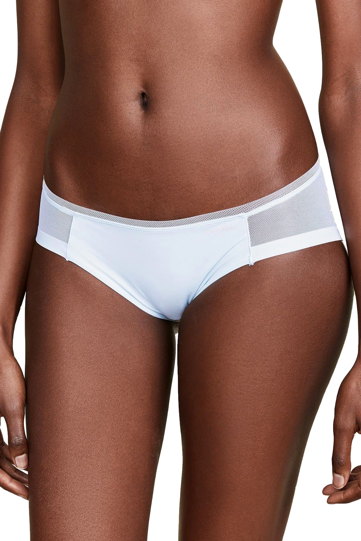 Calvin Klein Teardrop-Blue Sculpted Mesh-Panel Bikini Brief