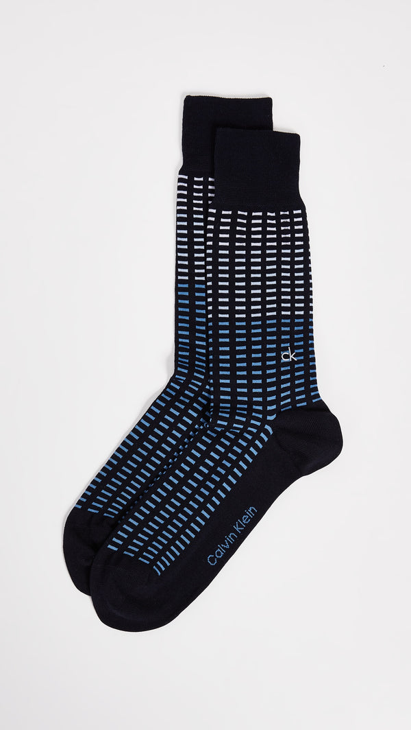 Calvin Klein Tile-print Casual Socks Navy