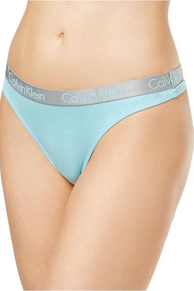 Calvin Klein Trinity-Turquoise Radiant Cotton Thong