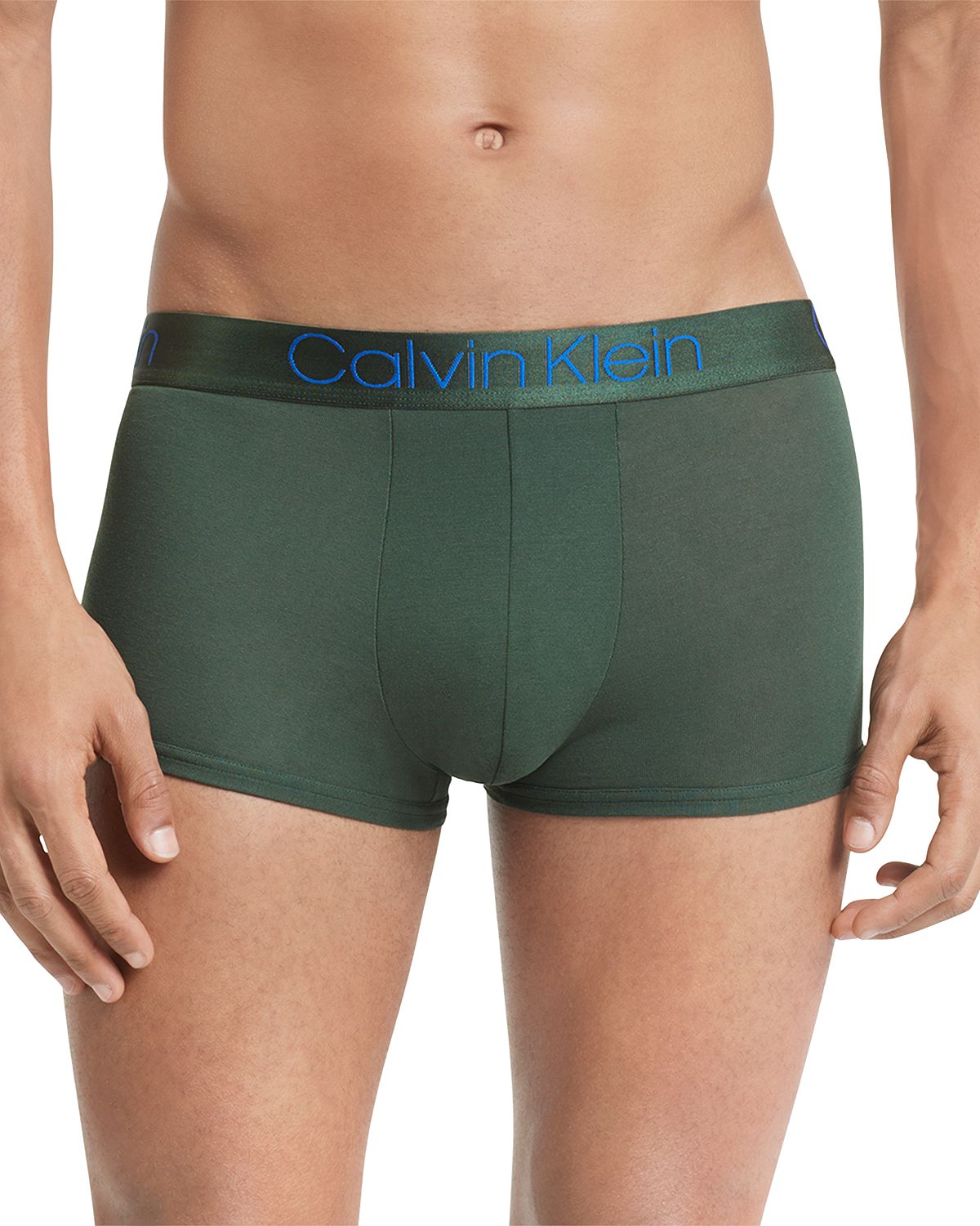 Calvin Klein Ultra-soft Modal Trunks Duffle Green/Electra Blue