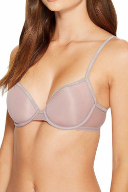 Calvin Klein Violet-Dust Sheer Marquisette Lightly-Lined Demi Bra thumbnail 4