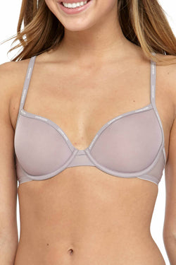 Calvin Klein Violet-Dust Sheer Marquisette Underwire Demi Bra thumbnail 2