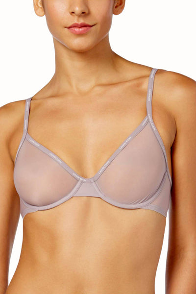 Calvin Klein Violet-Dust Sheer Marquisette Underwire Demi Bra