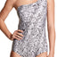 Calvin Klein Viper-Printed Starburst One-Shoulder One-Piece Swimsuit