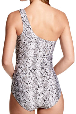 Calvin Klein Viper-Printed Starburst One-Shoulder One-Piece Swimsuit thumbnail 3