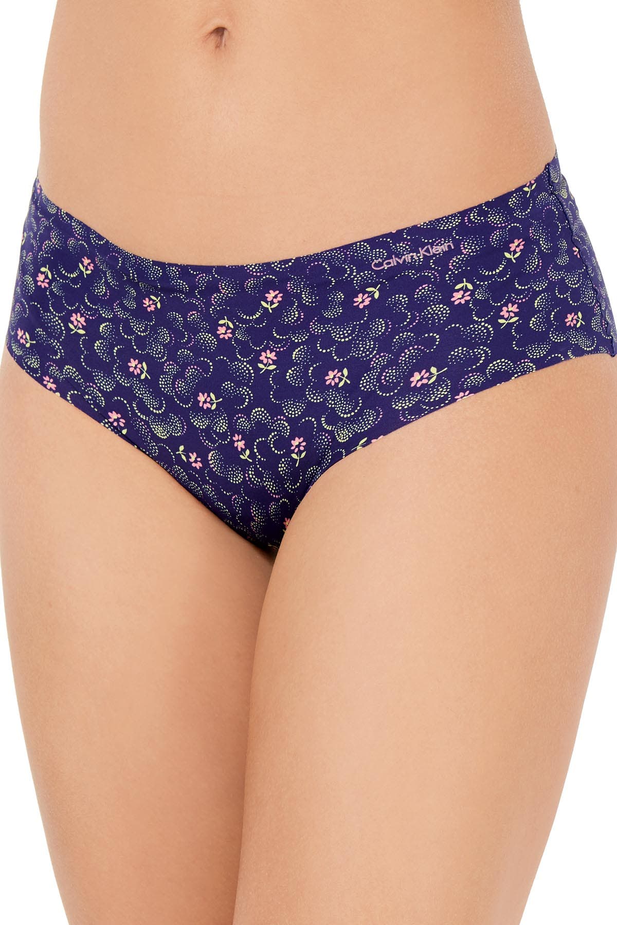 Calvin Klein Whimsical-Floral Invisibles Hipster BoyShort