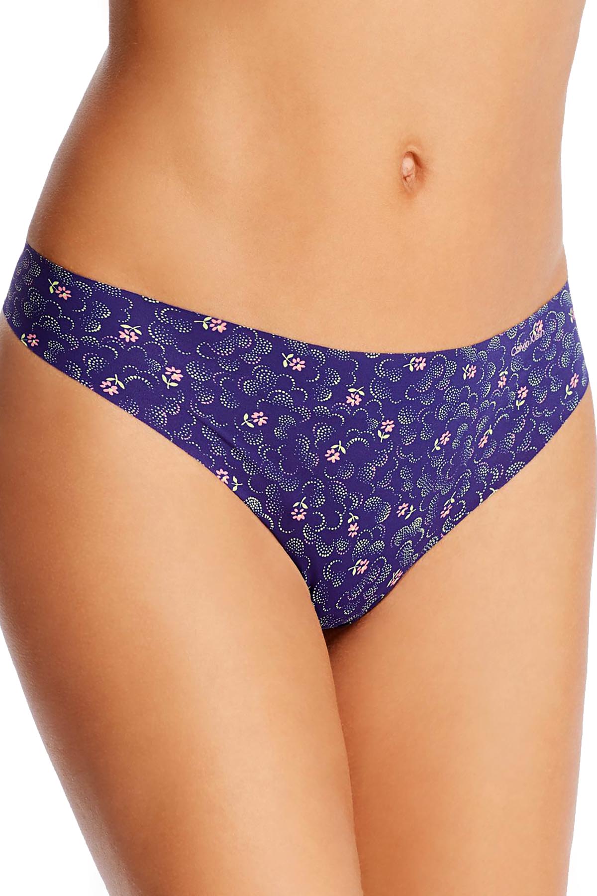 Calvin Klein Whimsical-Floral Invisibles Thong