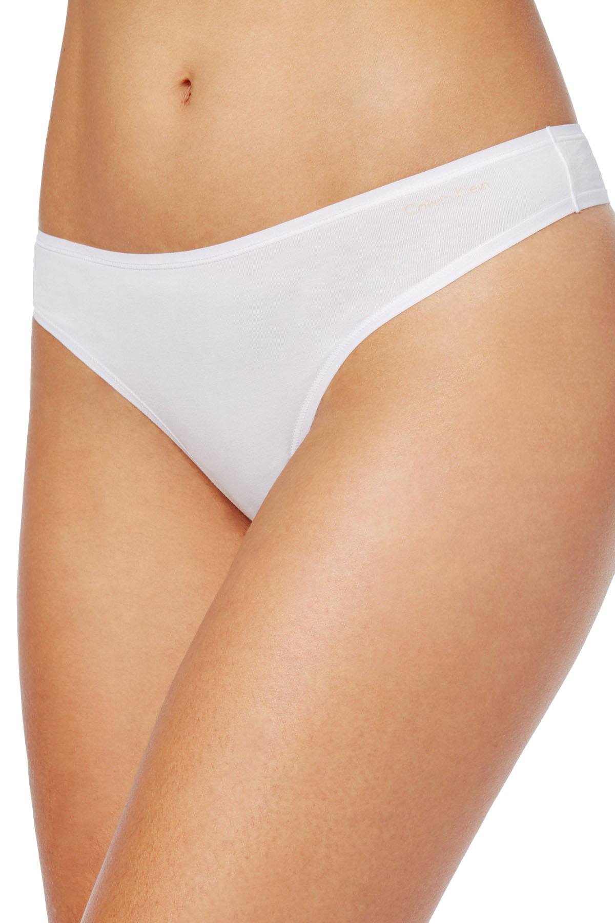 Calvin Klein White CK Form Thong