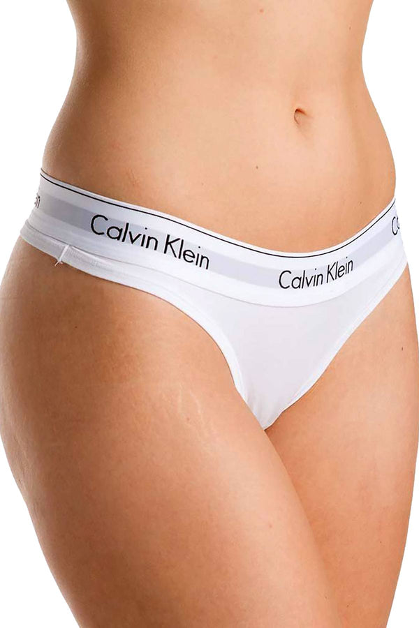 Calvin Klein White Modern Cotton/Modal Thong