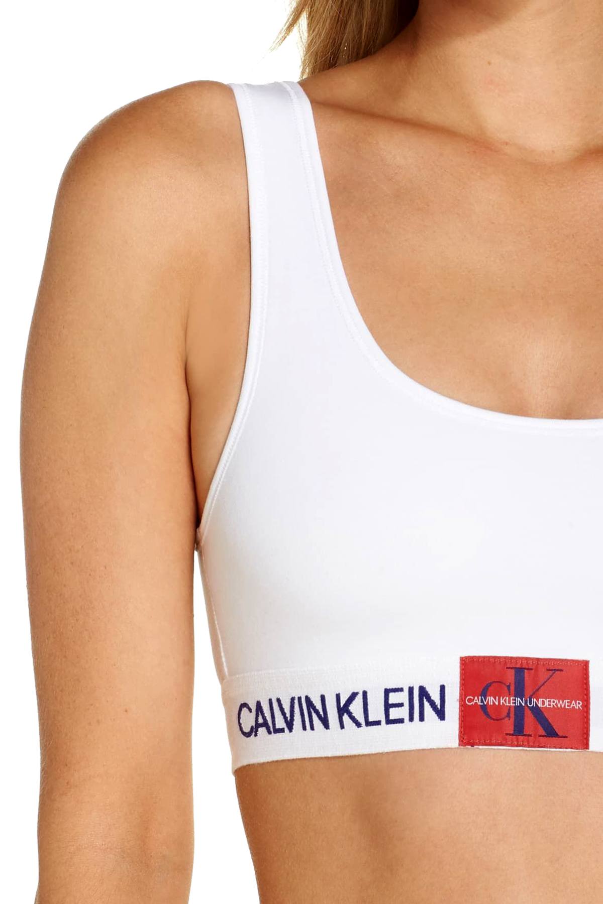 Calvin Klein White Monogram Unlined Bralette