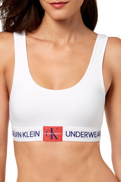 Calvin Klein White Monogram Unlined Bralette thumbnail 4