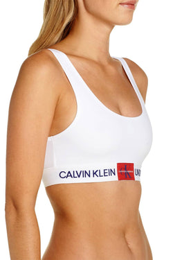 Calvin Klein White Monogram Unlined Bralette thumbnail 3