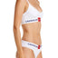 Calvin Klein White Monogram Unlined Triangle Bra