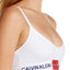 Calvin Klein White Monogram Unlined Triangle Bra