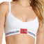 Calvin Klein White Monogram Unlined Triangle Bra