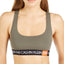Calvin Klein Wo 1981 Bold Logo Unlined Bralette Qf5577 Army Dust