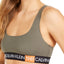 Calvin Klein Wo 1981 Bold Logo Unlined Bralette Qf5577 Army Dust