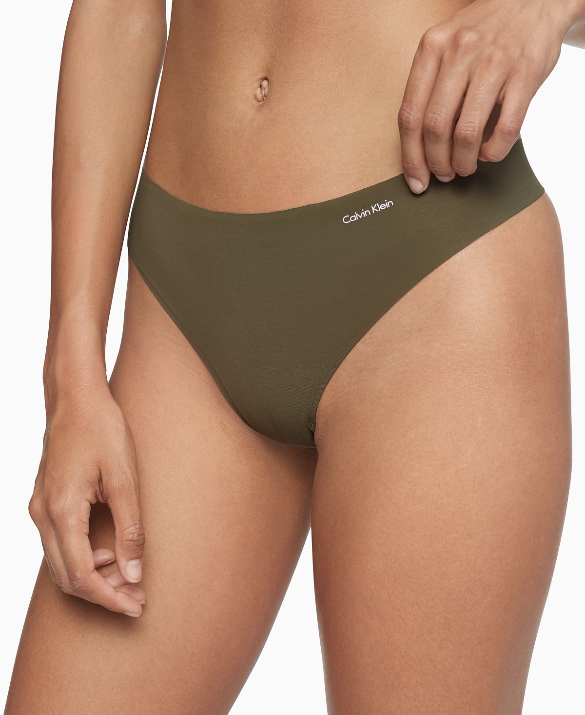 Calvin Klein Wo Invisibles Thong Underwear D3428 Fatigues