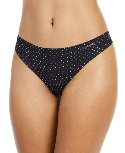Calvin Klein Wo Invisibles Thong Underwear D3428 Twinkle Stars_black