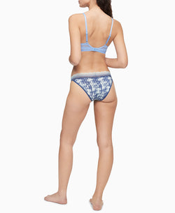 Calvin Klein Wo Lace-trim Bikini Underwear Qd3838 Indio Print_seashore Blue thumbnail 2
