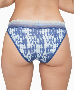 Calvin Klein Wo Lace-trim Bikini Underwear Qd3838 Indio Print_seashore Blue thumbnail 3