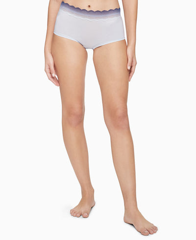 Calvin Klein Wo Lace-trim Hipster Underwear Qd3839 Polished Blue