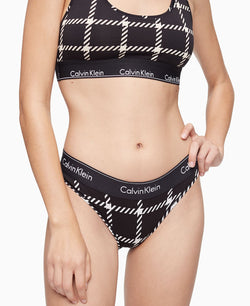 Calvin Klein Wo Modern Cotton Graphic Bikini Mens Window Pane_black thumbnail 3