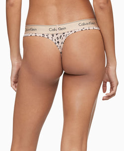 Calvin Klein Wo Modern Cotton Thong Underwear F3786 Savannah Cheetah_honey Almond thumbnail 2