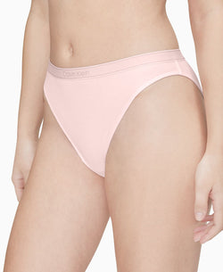 Calvin Klein Wo Pure Ribbed Cheeky Bikini Underwear Qf6443 Barely Pink thumbnail 1