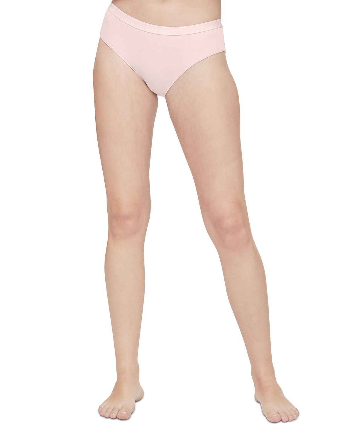 Calvin Klein Wo Pure Ribbed Hipster Underwear Qf6444 Barely Pink