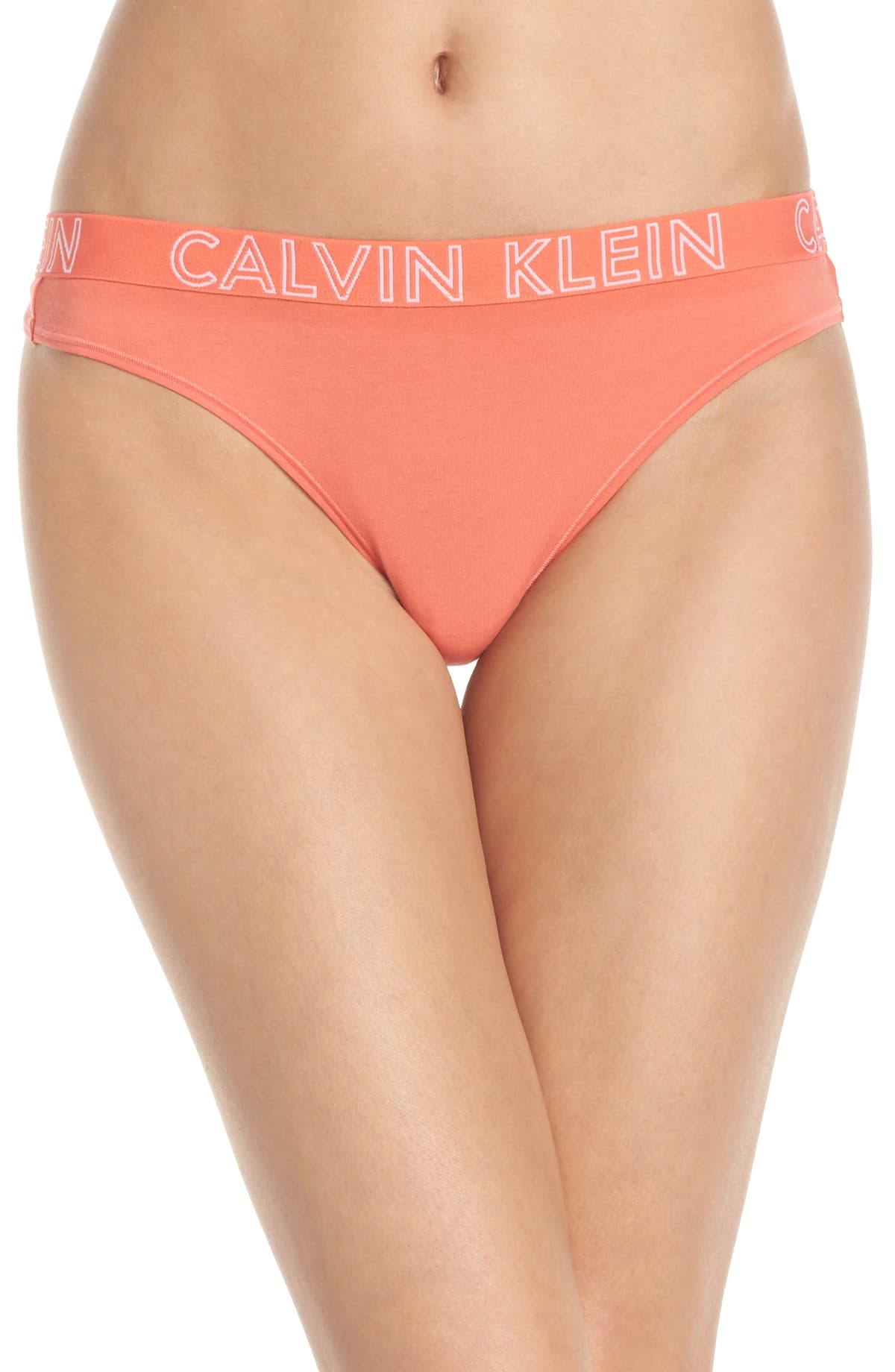 Calvin Klein Women's Ultimate Thong Orange