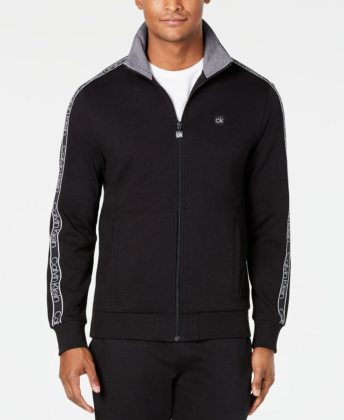 Calvin Klein Zip-front Sweatshirt Black