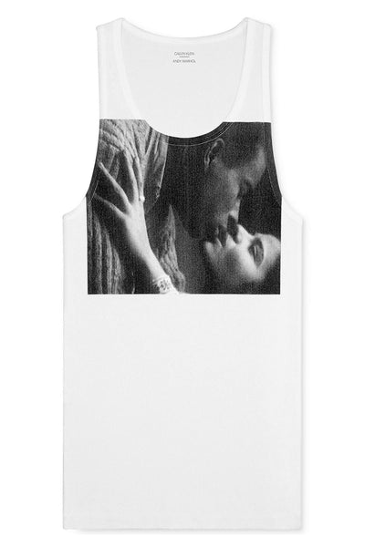 Calvin Klein x Andy Warhol White/Grey Kiss-Print Tank Top