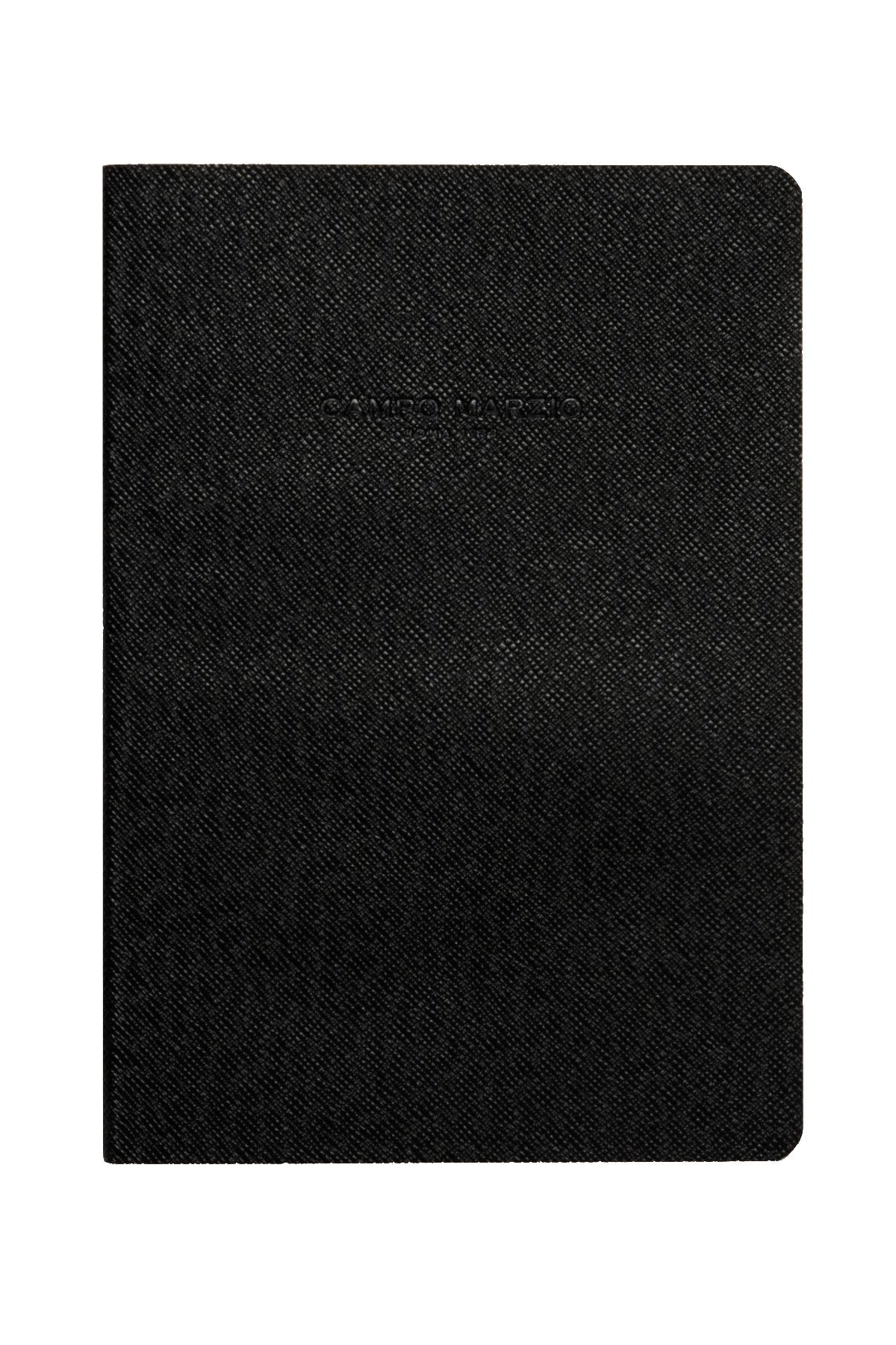 Campo Marzio Black/White Pebbled Faux-Leather Journal