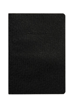 Campo Marzio Black/White Pebbled Faux-Leather Journal thumbnail 2