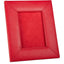 Campo Marzio Cherry-Red Pebbled Faux-Leather Picture Frame