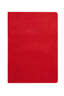 Campo Marzio Cherry-Red/White Pebbled Faux-Leather Journal thumbnail 2