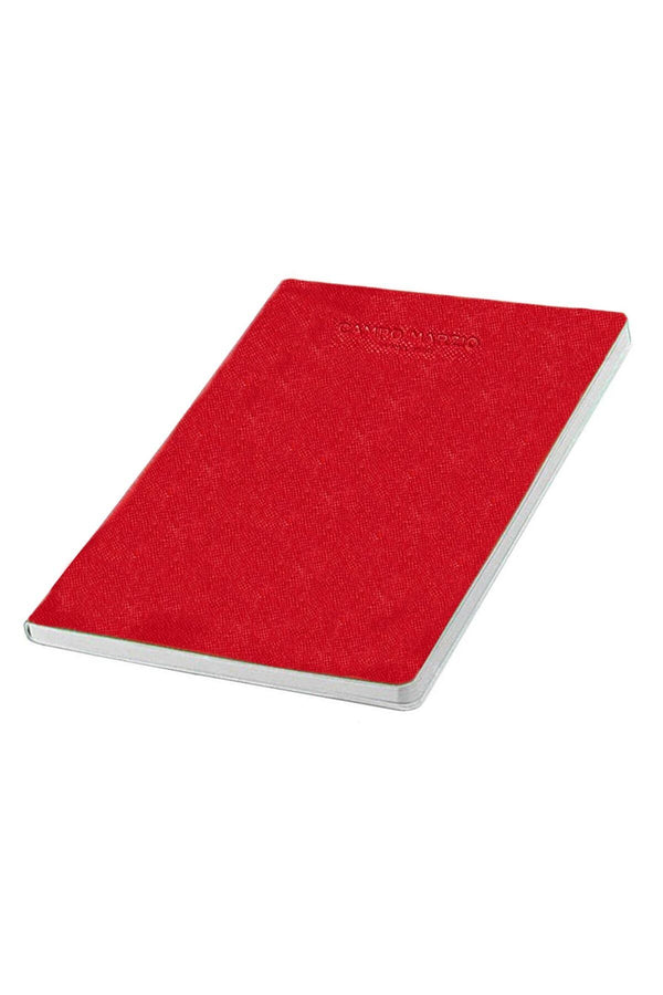 Campo Marzio Cherry-Red/White Pebbled Faux-Leather Journal