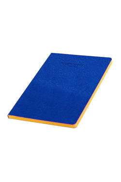 Campo Marzio Ocean-Blue/Yellow Pebbled Faux-Leather Journal thumbnail 1