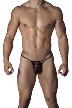 Candyman Black Lace String Thong thumbnail 1