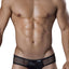 Candyman Black Mesh/Fishnet Heart-Cheek Brief