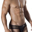 Candyman Black Mesh/Fishnet Heart-Cheek Brief