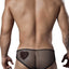 Candyman Black Mesh/Fishnet Heart-Cheek Brief