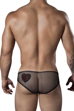 Candyman Black Mesh/Fishnet Heart-Cheek Brief thumbnail 3
