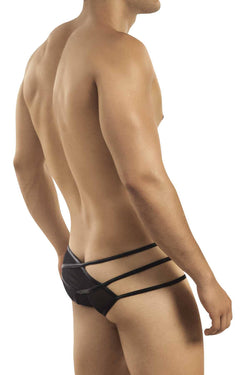Candyman Black Neon-Effect Dip Strap Brief thumbnail 2